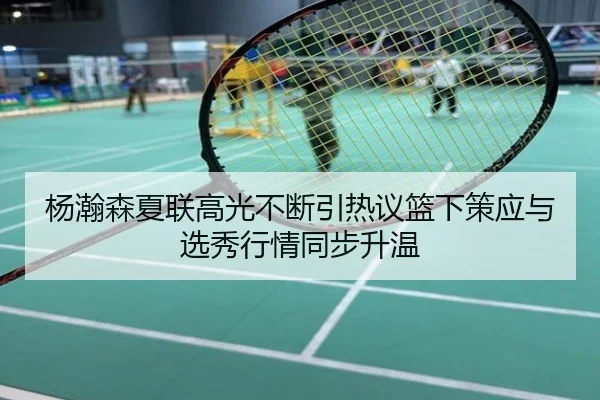 杨瀚森夏联高光不断引热议篮下策应与选秀行情同步升温